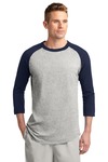 sport-tek t200 colorblock raglan jersey Front Thumbnail