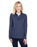 team 365 tt31hw ladies' zone sonic heather performance quarter-zip Side Thumbnail
