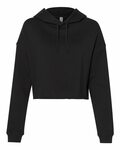 independent trading co. afx64crp women’s lightweight cropped hooded sweatshirt Front Thumbnail