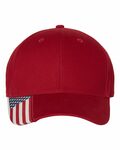 outdoor cap usa-300 twill hat with flag visor Front Thumbnail