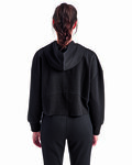 tridri td077 ladies' alice half-zip hooded sweatshirt Back Thumbnail