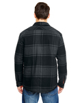 burnside b8610 adult quilted flannel jacket Back Thumbnail