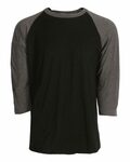 Tultex 0245TC Unisex Raglan Tee Front Thumbnail