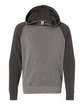 independent trading co. prm15ysb youth special blend raglan hooded sweatshirt Front Thumbnail