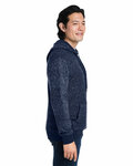 j america 8711ja unisex aspen fleece pullover hooded sweatshirt Side Thumbnail