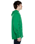 beimar azj702 unisex 4.5 oz. jersey long-sleeve full-zip hooded t-shirt Side Thumbnail