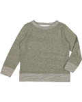 rabbit skins rs3379 toddler harborside melange french terry crewneck with elbow patches Back Thumbnail