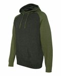 independent trading co. ind40rp raglan hooded sweatshirt Side Thumbnail