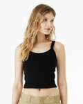 bella + canvas 1012be ladies' micro ribbed scoop tank Front Thumbnail