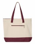 q-tees q1300 19l zippered tote Front Thumbnail