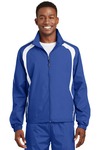 sport-tek jst60 colorblock raglan jacket Front Thumbnail
