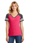 district dm476 women's game v-neck tee Front Thumbnail