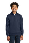 port & company pc78yq youth core fleece 1/4-zip pullover sweatshirt Front Thumbnail