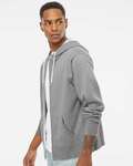 independent trading co. afx90unz unisex lightweight full-zip hooded sweatshirt Side Thumbnail