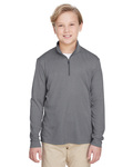 team 365 tt31hy youth zone sonic heather performance quarter-zip Front Thumbnail
