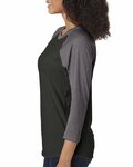 Next Level 6051 Unisex Tri-Blend 3/4-Sleeve Raglan T-Shirt Side Thumbnail