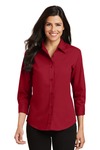 port authority l612 ladies 3/4-sleeve easy care shirt Front Thumbnail
