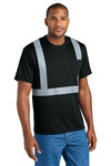 cornerstone cs206 enhanced visibility segmented tape tee Front Thumbnail