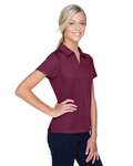 Harriton M353W Women's Double Mesh Polo Side Thumbnail