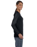 Gildan G540L Ladies Heavy Cotton ™ 100% Cotton Long Sleeve T-Shirt Side Thumbnail