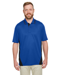 harriton m386 men's flash snag protection plus il colorblock polo Front Thumbnail