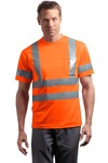 CornerStone CS408 ANSI 107 Class 3 Short Sleeve Snag-Resistant Reflective T-Shirt Front Thumbnail