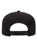 yupoong yp5089 adult 5-panel structured flat visor classic snapback cap Back Thumbnail