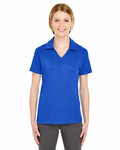 ultraclub 8507 ladies' egyptian interlock v-neck polo Front Thumbnail