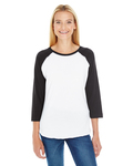 LAT LA3530 Ladies Baseball Tee Front Thumbnail