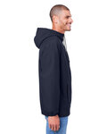 Harriton M73 Unisex Flex Twill Hooded Jacket Side Thumbnail