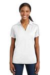 sport-tek lst653 ladies micropique sport-wick ® piped polo Front Thumbnail