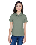 Harriton M200W Ladies' 6 oz. Ringspun Cotton Piqué Short-Sleeve Polo Front Thumbnail