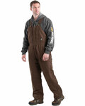 berne b377 men's heartland insulated washed duck bib overall Front Thumbnail