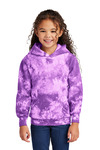 port & company pc144y youth crystal tie-dye pullover hoodie Front Thumbnail