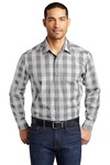 port authority w670 everyday plaid shirt Front Thumbnail
