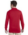 jerzees 437ml adult 5.6 oz. spotshield™ long-sleeve jersey polo Back Thumbnail
