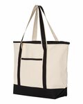 q-tees q1500 34.6l large canvas deluxe tote Side Thumbnail