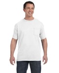 hanes h5590 authentic-t ® 100% cotton t-shirt with pocket Front Thumbnail