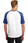 sport-tek t201 short sleeve colorblock raglan jersey Back Thumbnail