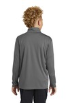 sport-tek yst357 youth posicharge ® competitor ™ 1/4-zip pullover Back Thumbnail