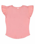 Rabbit Skins RS3339 Toddler Girls Flutter Sleeve T Front Thumbnail