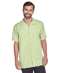 Harriton M570 Men's Bahama Cord Camp Shirt Back Thumbnail