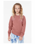 Bella + Canvas 3901Y Youth Sponge Fleece Raglan Sweatshirt Front Thumbnail