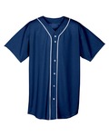 A4 NB4184 Youth Short Sleeve Full Button Baseball Jersey Front Thumbnail