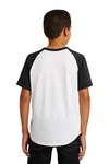 Sport-Tek YT201 Youth Short Sleeve Colorblock Raglan Jersey Back Thumbnail