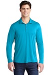 sport-tek st520ls posi-uv ™ pro long sleeve polo Front Thumbnail