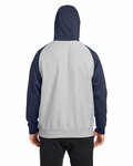 team 365 tt96cb unisex zone hydrosport™ heavyweight colorblock hooded sweatshirt Back Thumbnail