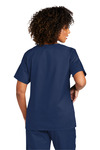 wonderwink ww4760 women's workflex ™ mock wrap top Back Thumbnail