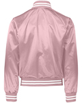 Augusta Sportswear 3610 Satin Baseball Jacket/Striped Trim Back Thumbnail