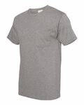 hanes h5590 authentic-t ® 100% cotton t-shirt with pocket Side Thumbnail